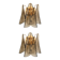 Modern Art Glass “Rondini” Wall Sconces in Smoked Fumè Murano Style