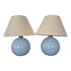 Paire lampes opaline
