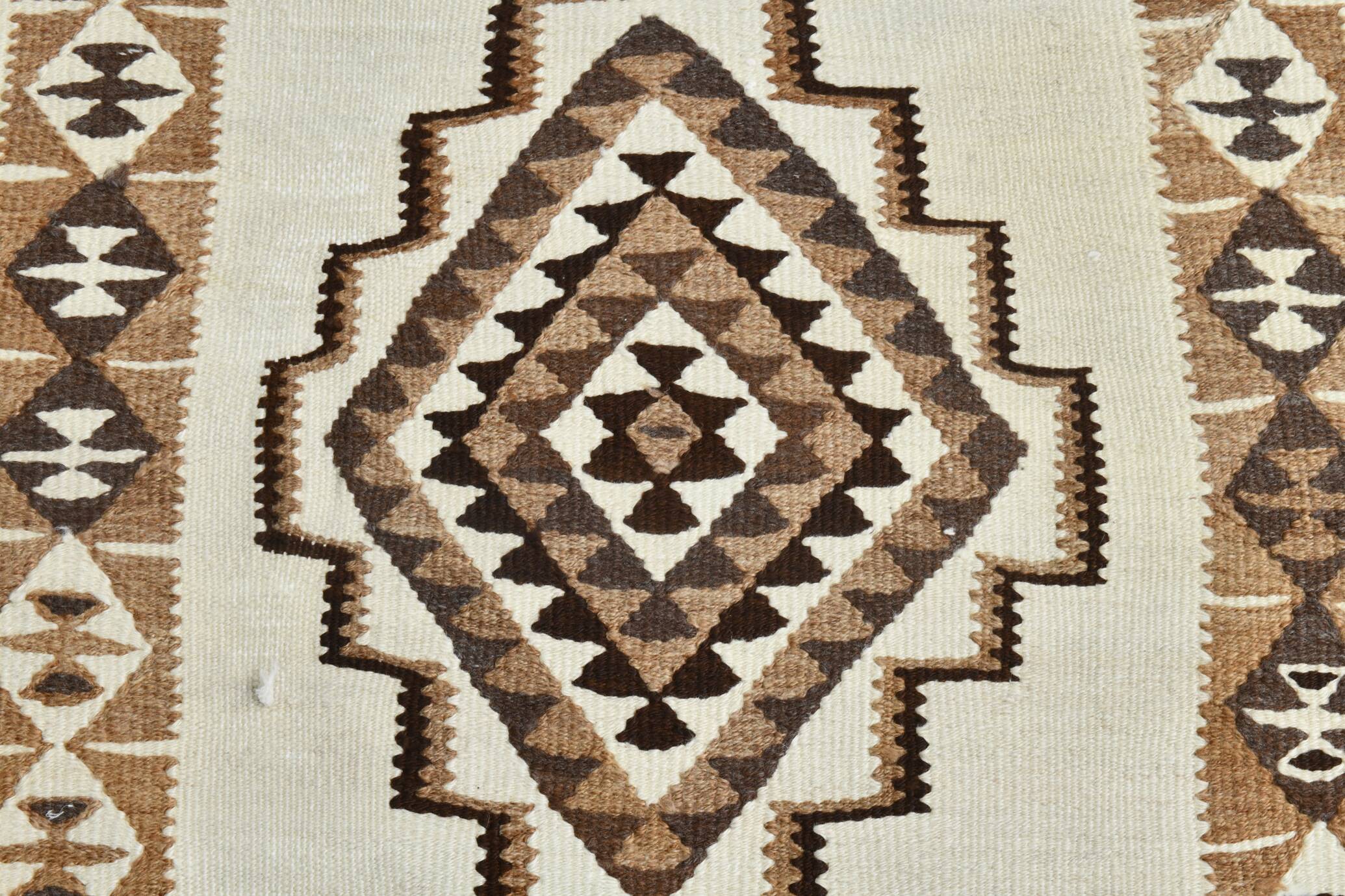 93x277 Wool Cream Runner Rug, Vintage Runner For Hallway