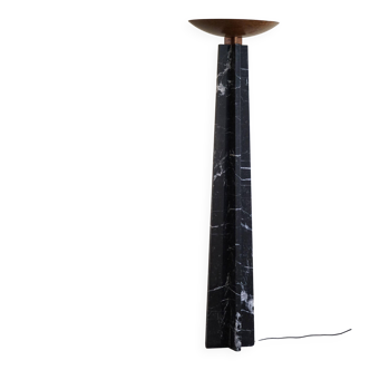 Massimo & Lella Vignelli, floor lamp in copper and marble, Wagneriana, Italy, 1986