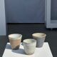 Set of 3 cups / mug in Indonesian ceramic (black, matte brown & speckled glazed)