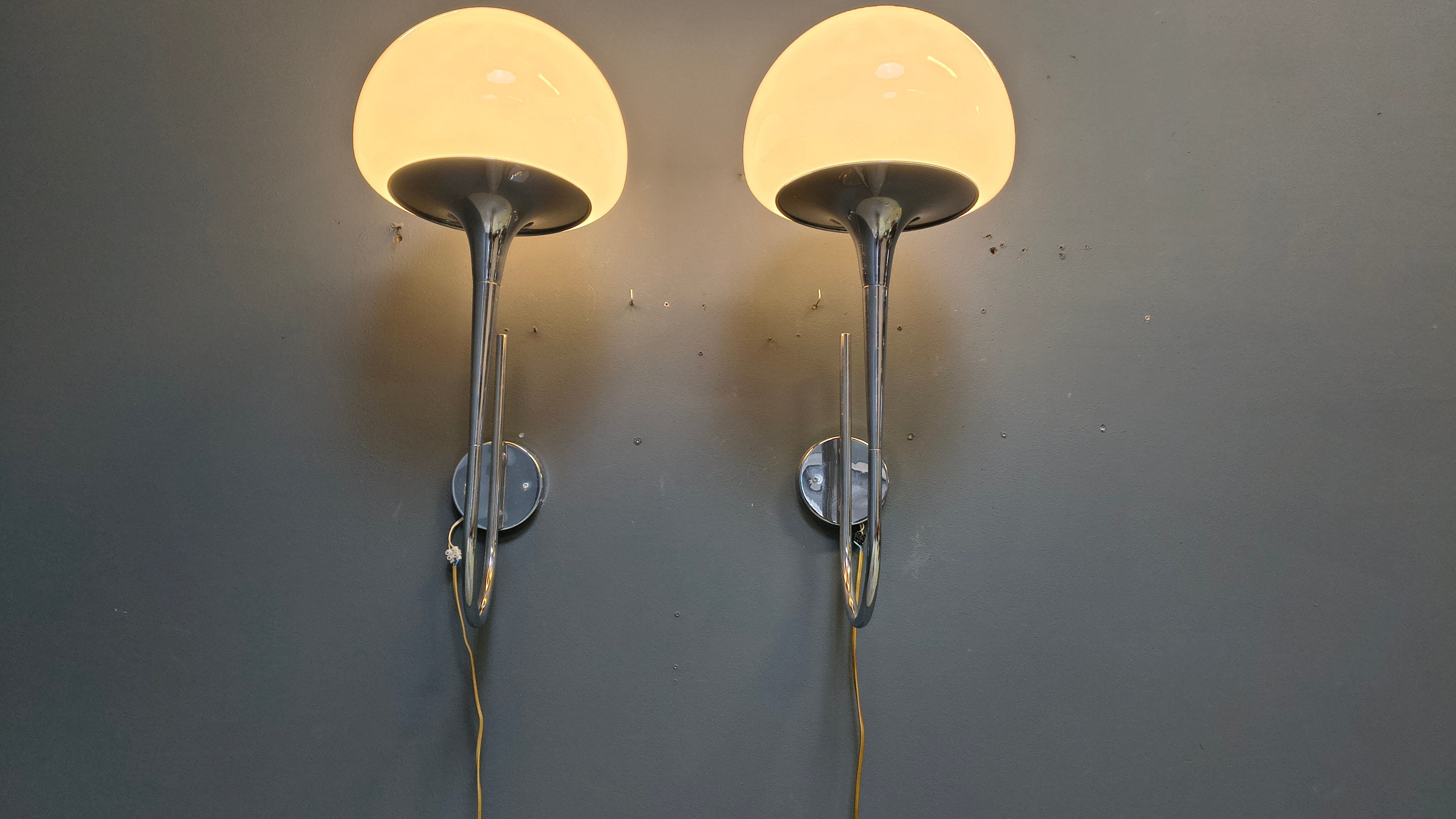 Mid-century Italian wall lamps by Goffredo Reggiani for Reggiani - set of 2
