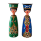 2 vintage candle holder DDR wooden figures, christmas decoration