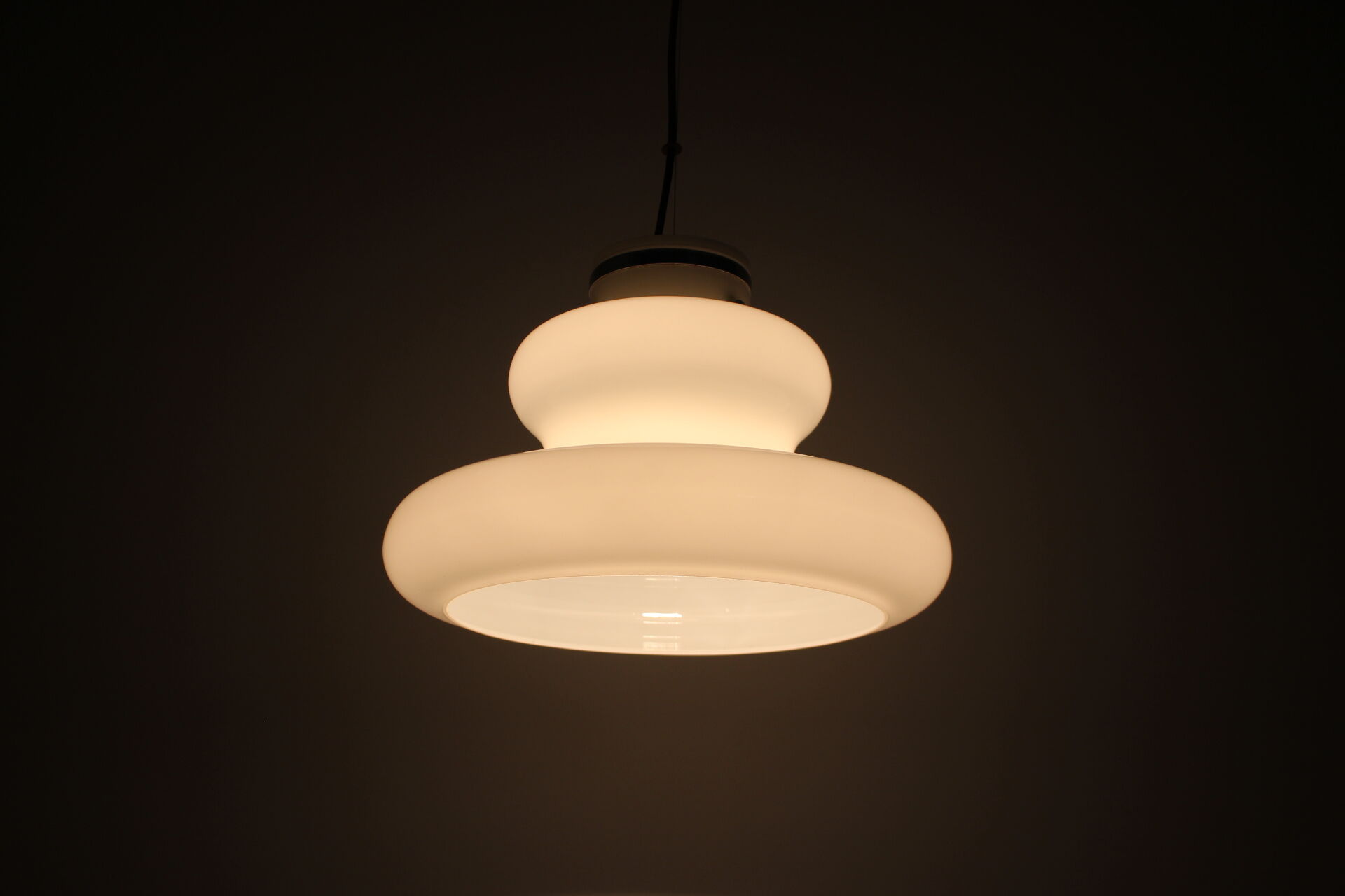 Midcentury Glass Pedant by Napako, 1960s