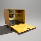 Vintage Czech Burr Walnut Bar Cabinet 1950s