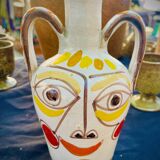 Two-handled earthenware jug by Giovanni DeSimone, 1960s