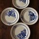 Lot 4 flat plates Badonviller Blue Rose
