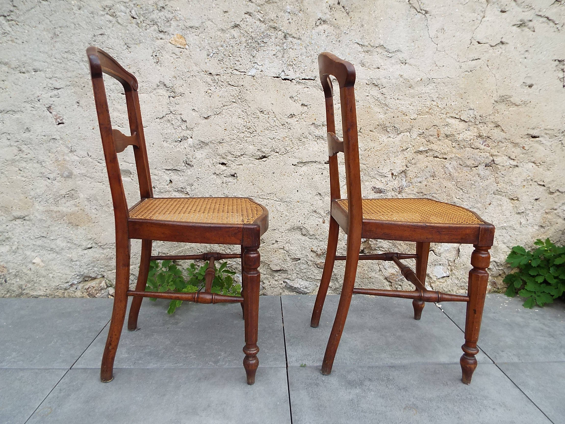 2 chaises cannées