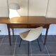 Antique cherry wood desk with marquetry, 2 drawers and 2 shelves, 112x60 h76cm.