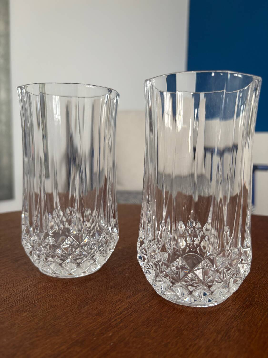 Set de 4 verres en cristal taillé | Verres à eau ou whisky vintage