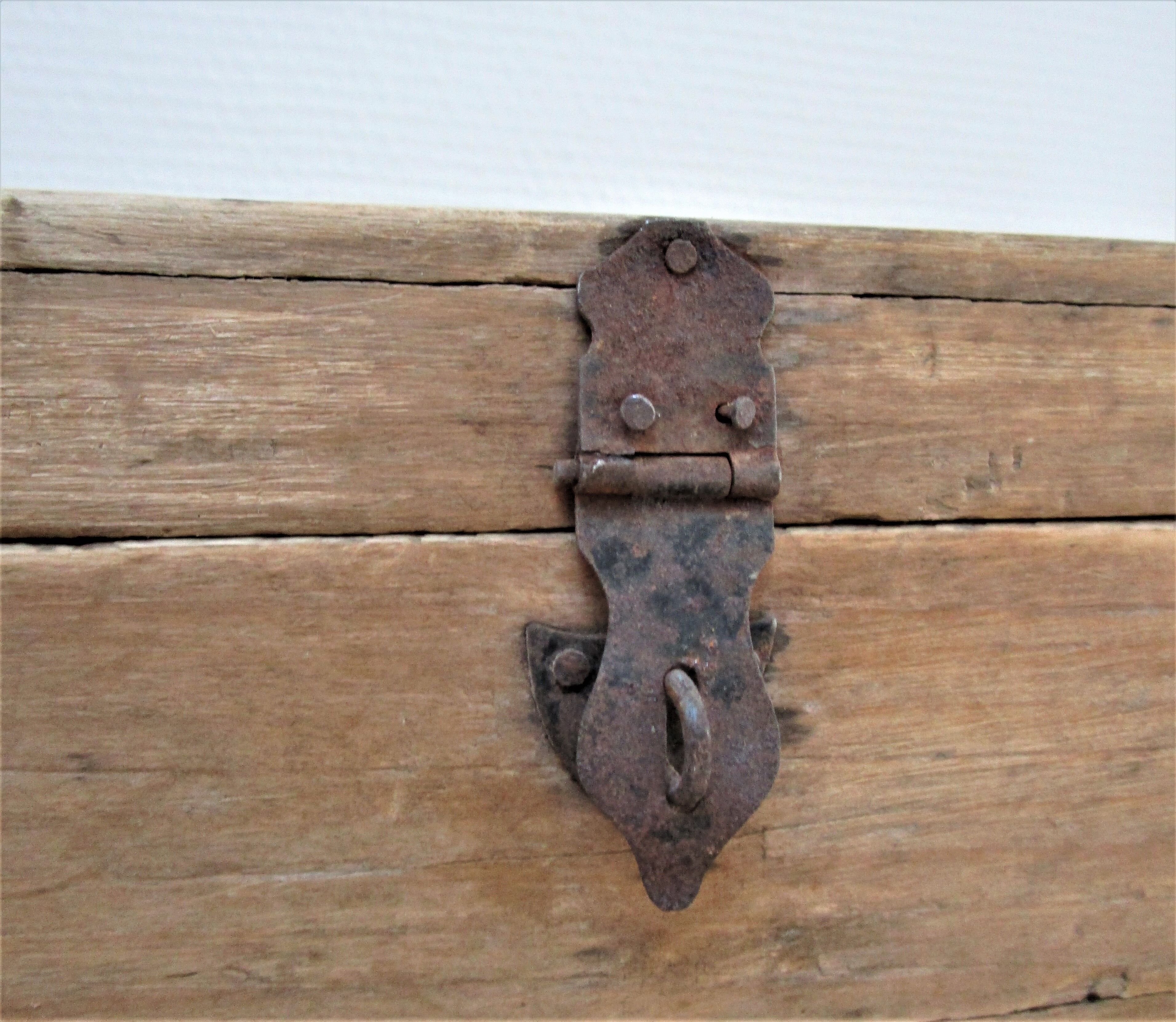 Two boxes clear solid wood patinated early 20th century