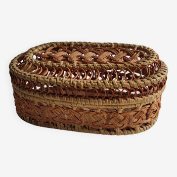 Vintage rattan box