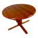 Table à manger ronde extensible en teck, années 1960