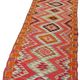 Turkish Handwoven Vintage Herki Kilim 95 cm x 337 cm