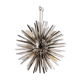"Gregorian" chrome metal chandelier, contemporary work