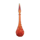 Italian carafe in Empoli glass color orange red 70