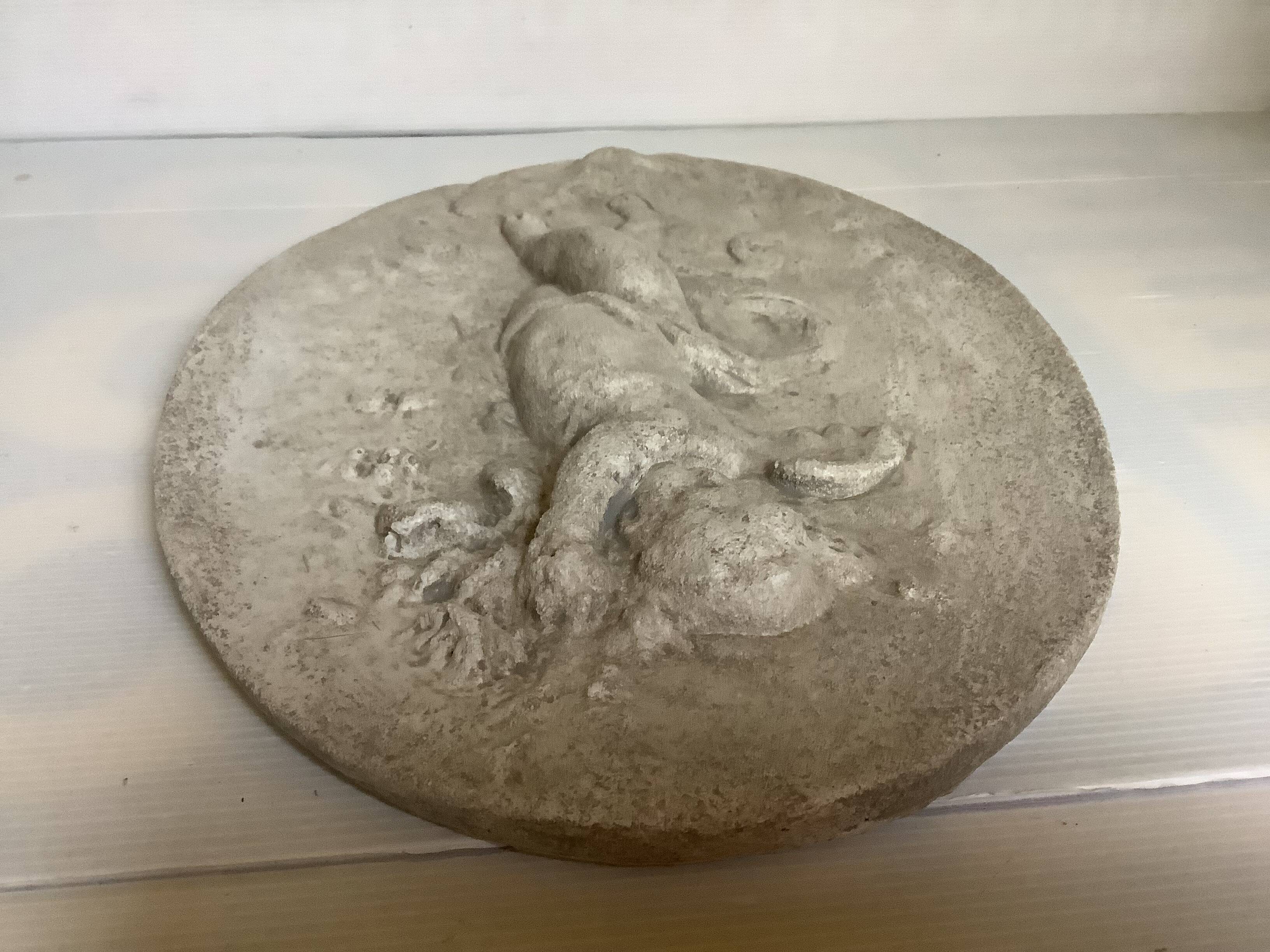 Bas-relief cherub angel