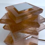 Art Deco Lamp by Maison Desny, Chrome Glass