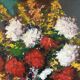 Blue vase bouquet painting