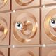 Set of nine wall lamps copper Klaus Hempel for Kaiser Leuchten 1970