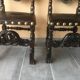 Paire de chaises en cuir de Cordoue