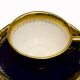 Coffee service Kréma Lafitte Asnières porcelain gold blue ⋆ Brocante Chic
