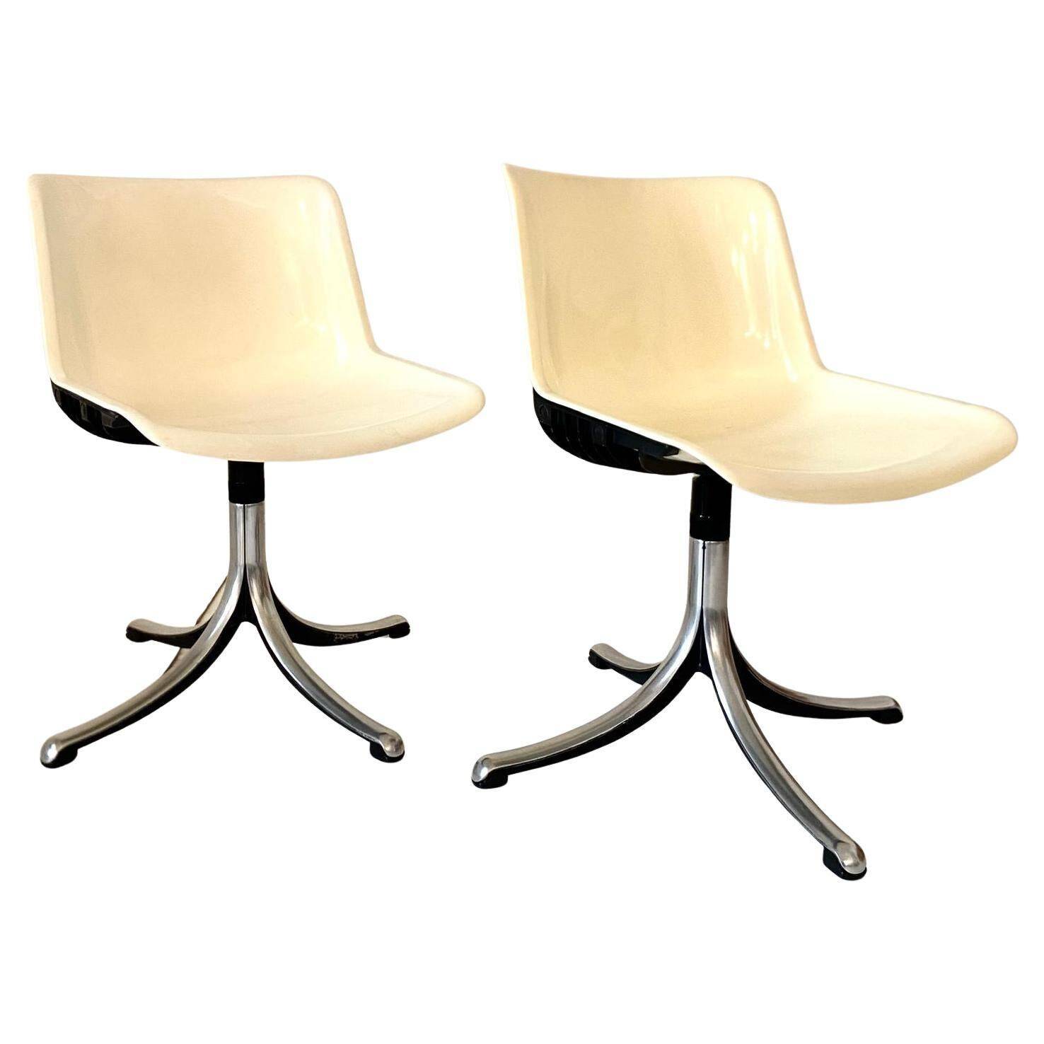 Set of three Modus Office Desk Chairs, Osvaldo Borsani for Tecno, Italy 1960