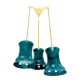 Green cast iron cascading chandelier