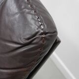 Pair of Vintage De Sede DS-31 Swivel Armchairs in Brown Leather