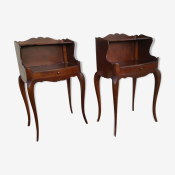 Pair of mahogany bedsides