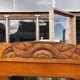 /Art Deco wardrobe with mirror in carved solid oak from the 20s/30s