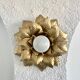 Large golden flower wall lamp