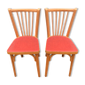 2 chaises bistrot Baumann rouge