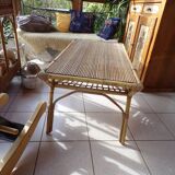 Bamboo and rattan coffee table