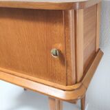 Bedside wood feet tapered 60s
