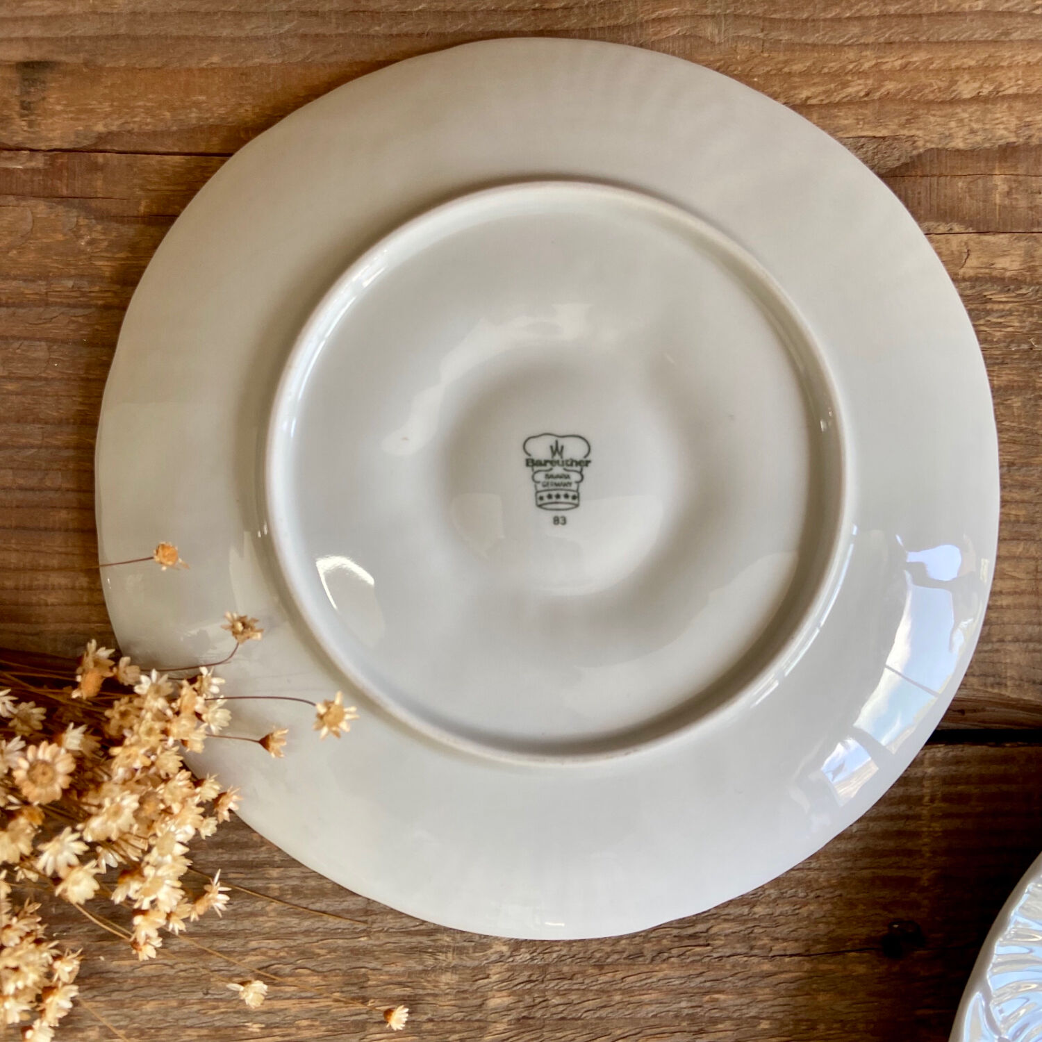 4 porcelain oyster plates Bareuther Bavaria