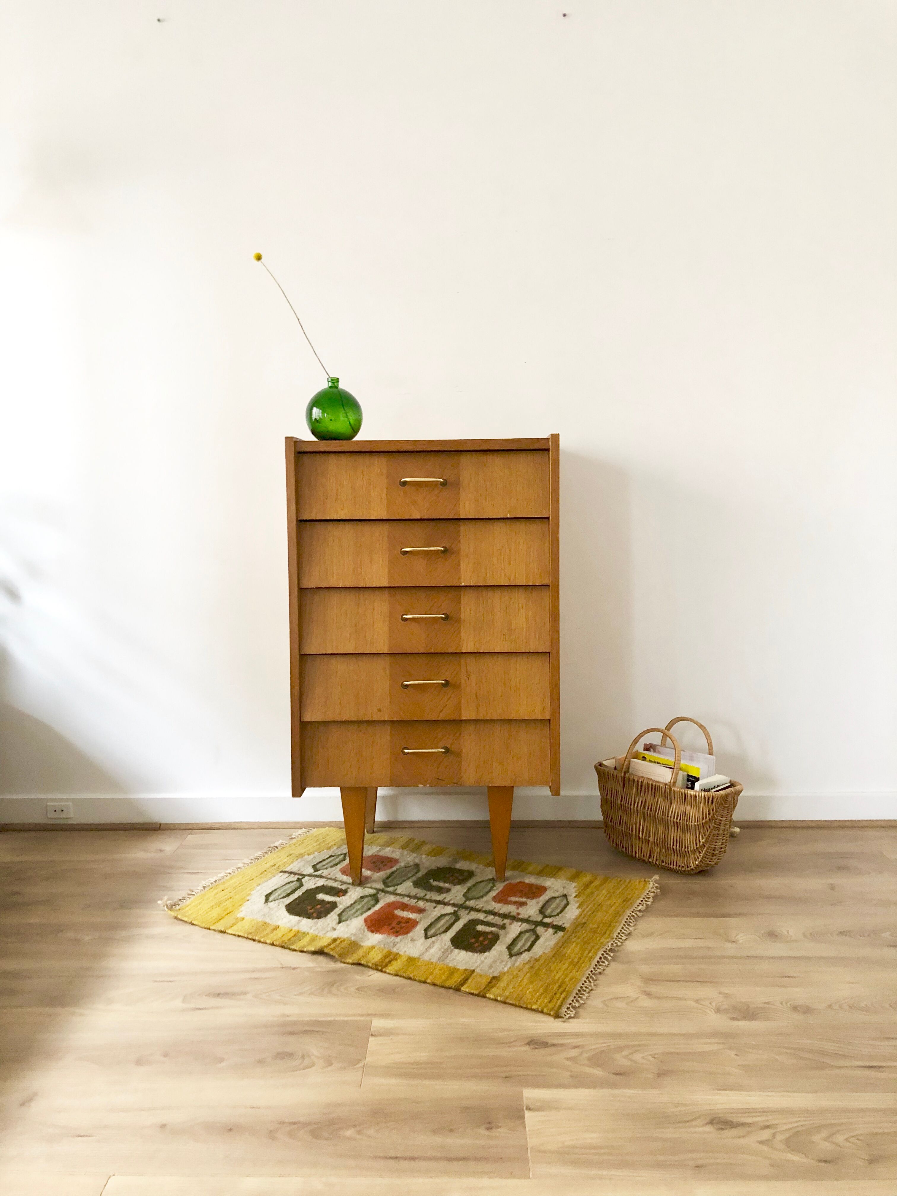 Vintage chiffonnier feet compass year 50