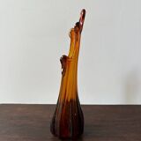 Vintage orange mid-century single-flower vase