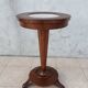 Art Nouveau side table in walnut and marble