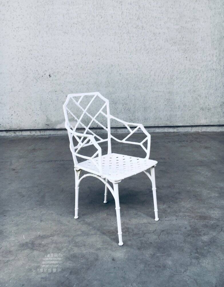 Calcutta Outdoor Armchair in Faux Bamboo by Hall Bradley for Brown Jordan, 1960s, Set of 4