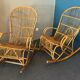 2 rattan rocking chairs