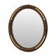 French Oval Gold Baroque-Style Mirror with Roses 58cm