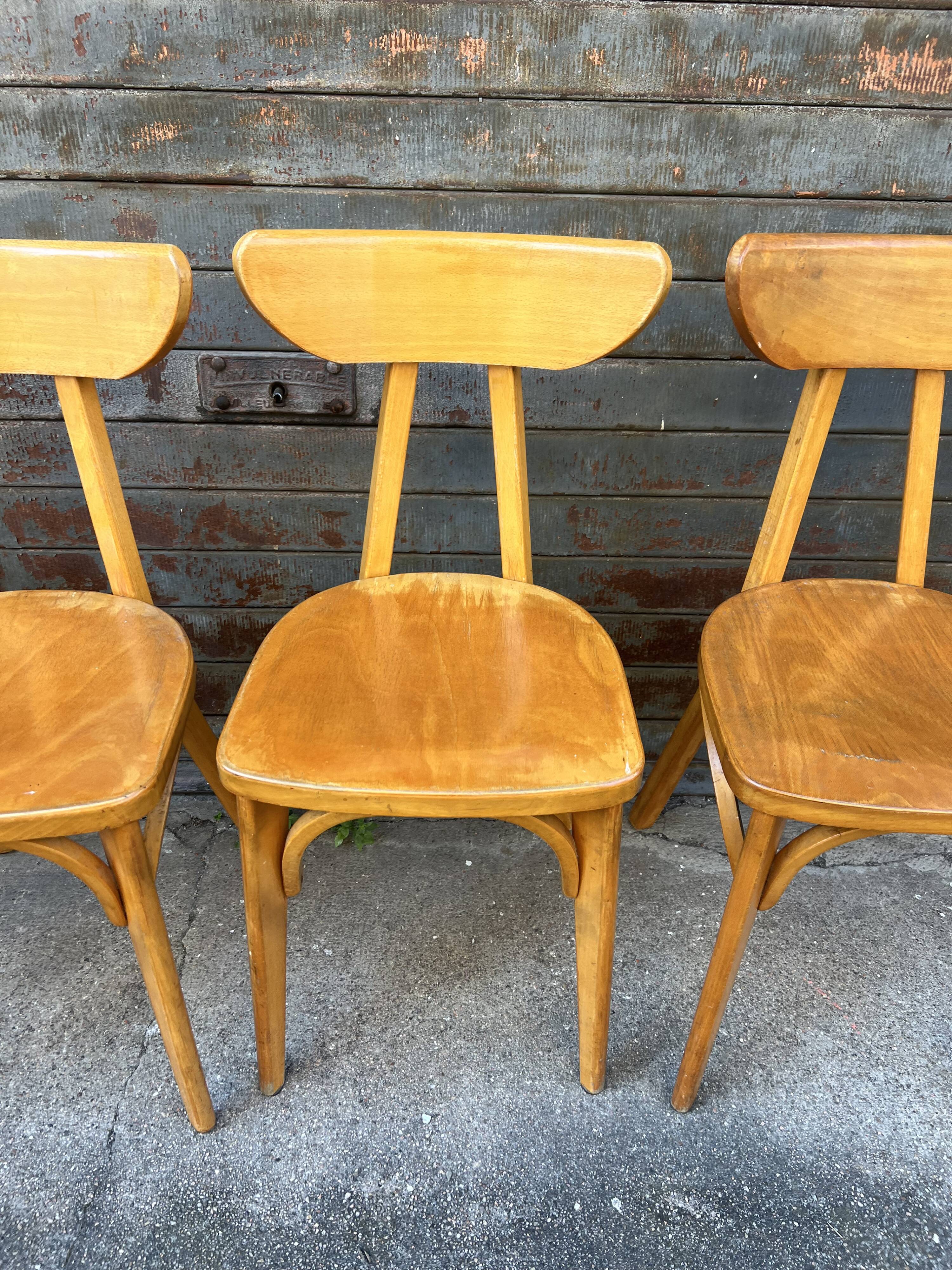 Suite de 4 chaises « banane » Lutherma