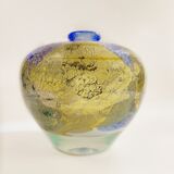 Murano glass vase with gold leaf inclusion, 12 cm, Italy
