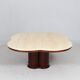 Coffee table with cloverleaf-shaped travertine top, Italy, 1970s