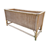 Vintage rattan planter