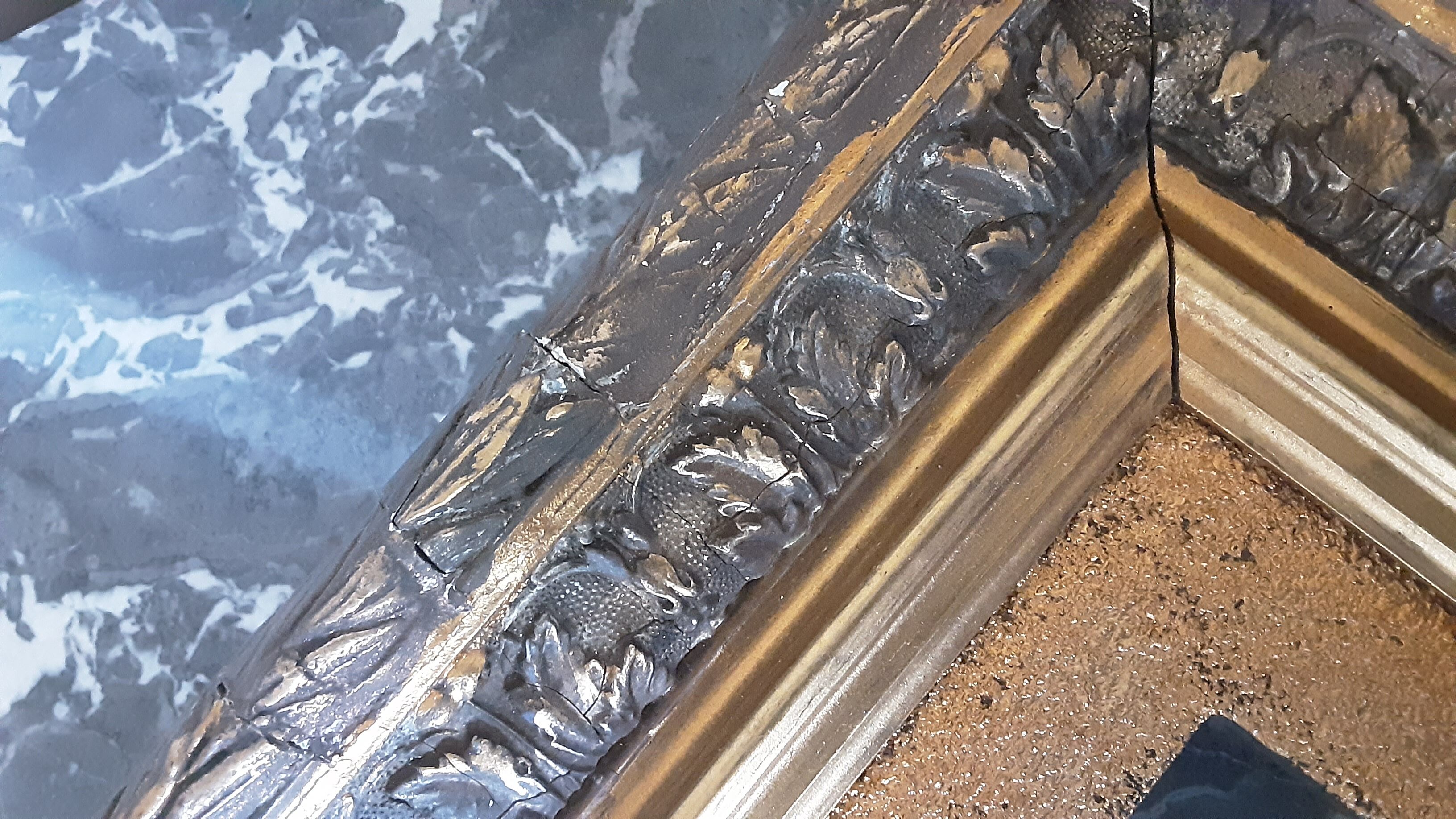 Wood frame and old plaster