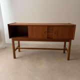 Scandinavian teak sideboard 1960s compact Danish design cabinet