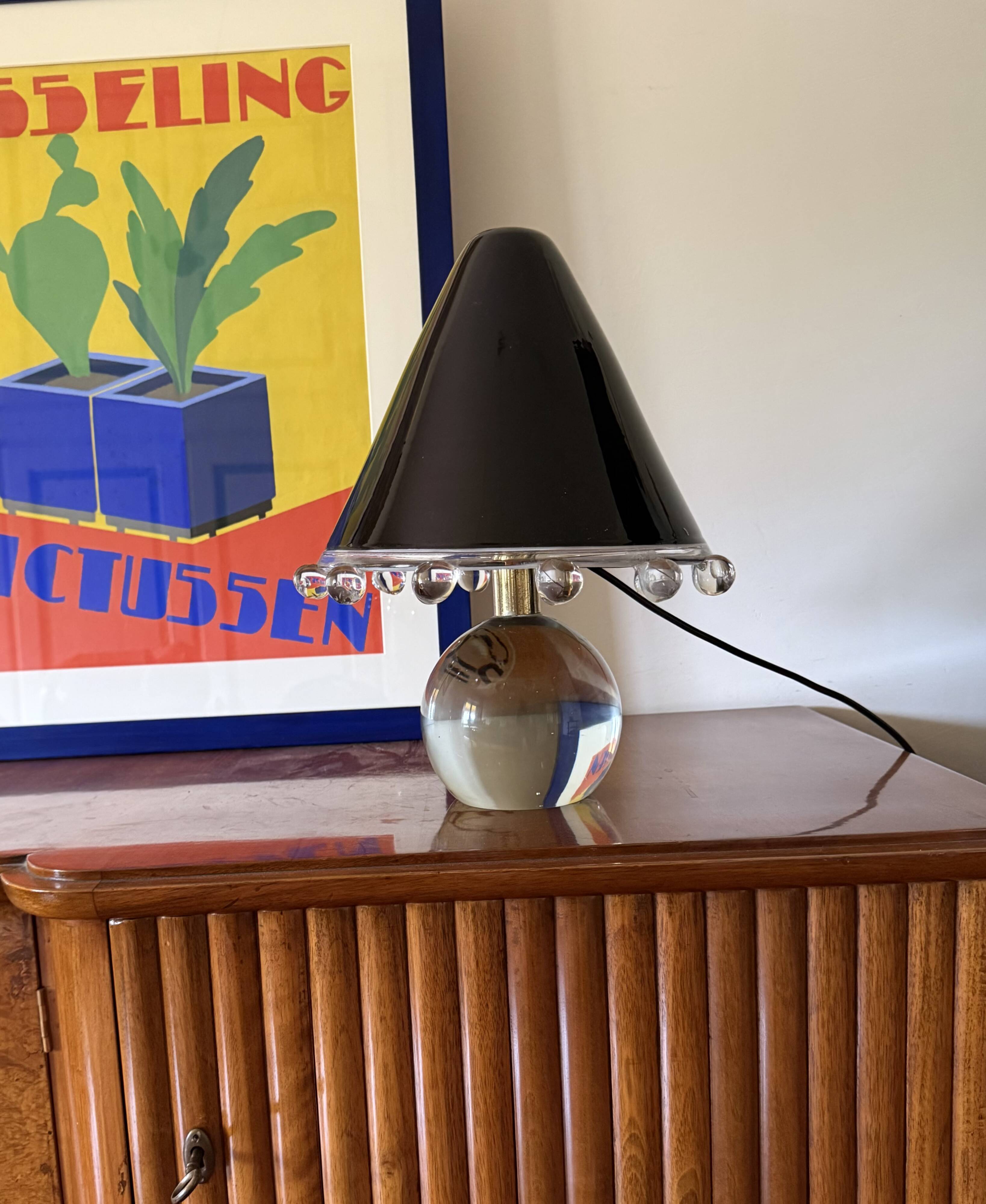 Murano Glass Table Lamp mod. Budur, Roberto Pamio, Leucos Italy, 1970s