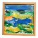 Huile sur toile originale suédoise – "Composition" par Inge Blomqvist